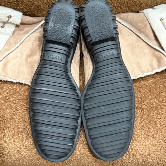 Vaneli Suede Booties with Faux Fur Trim, Tan/Cream, Sz 8N - Picture 11 of 11